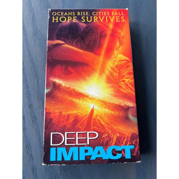 Deep Impact Morgan Freeman Science Fiction Movie Vintage 1998 VHS Tape Pre-Loved - Picture 1 of 4